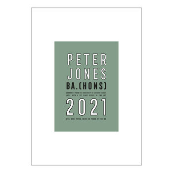 Personalised Graduation Gift Print Totem Style, 4 of 8