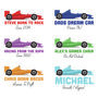 Personalised Race Car Cushion Gift For Him Boys Room, thumbnail 2 of 2