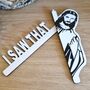 I Saw That Jesus Wooden Door Frame Topper, thumbnail 4 of 5