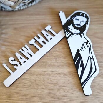 I Saw That Jesus Wooden Door Frame Topper, 4 of 5