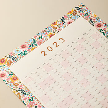 2023 Wall Planner, Calendar, Bright Flowers Design, 2 of 10