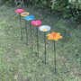 Set Of Six Cast Iron Flower Dish Bird Feeders, thumbnail 5 of 7