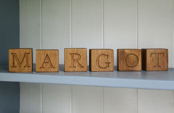 Personalised Wooden Baby Name Blocks, 2 of 11