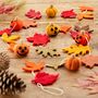 Felt Pumpkin And Leaves Autumn Garland, thumbnail 1 of 3