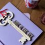 Personalised Love Is The Key Valentines Keepsake Card, thumbnail 3 of 10