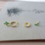 Gold Hoop Earring Set , Gold Ear Stack, Free Personalised Pouch, thumbnail 2 of 8