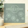 Personalised Dandelion Glass Chopping Board For Home, thumbnail 2 of 2