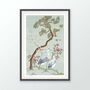 Pastel Chinoiserie Print Birds With Nature, thumbnail 6 of 6