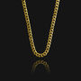 Cuban Chain Necklace, 18k Gold Plated, thumbnail 3 of 6