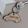 'Dad’s Car' Engraved Wooden Keyring, thumbnail 1 of 2