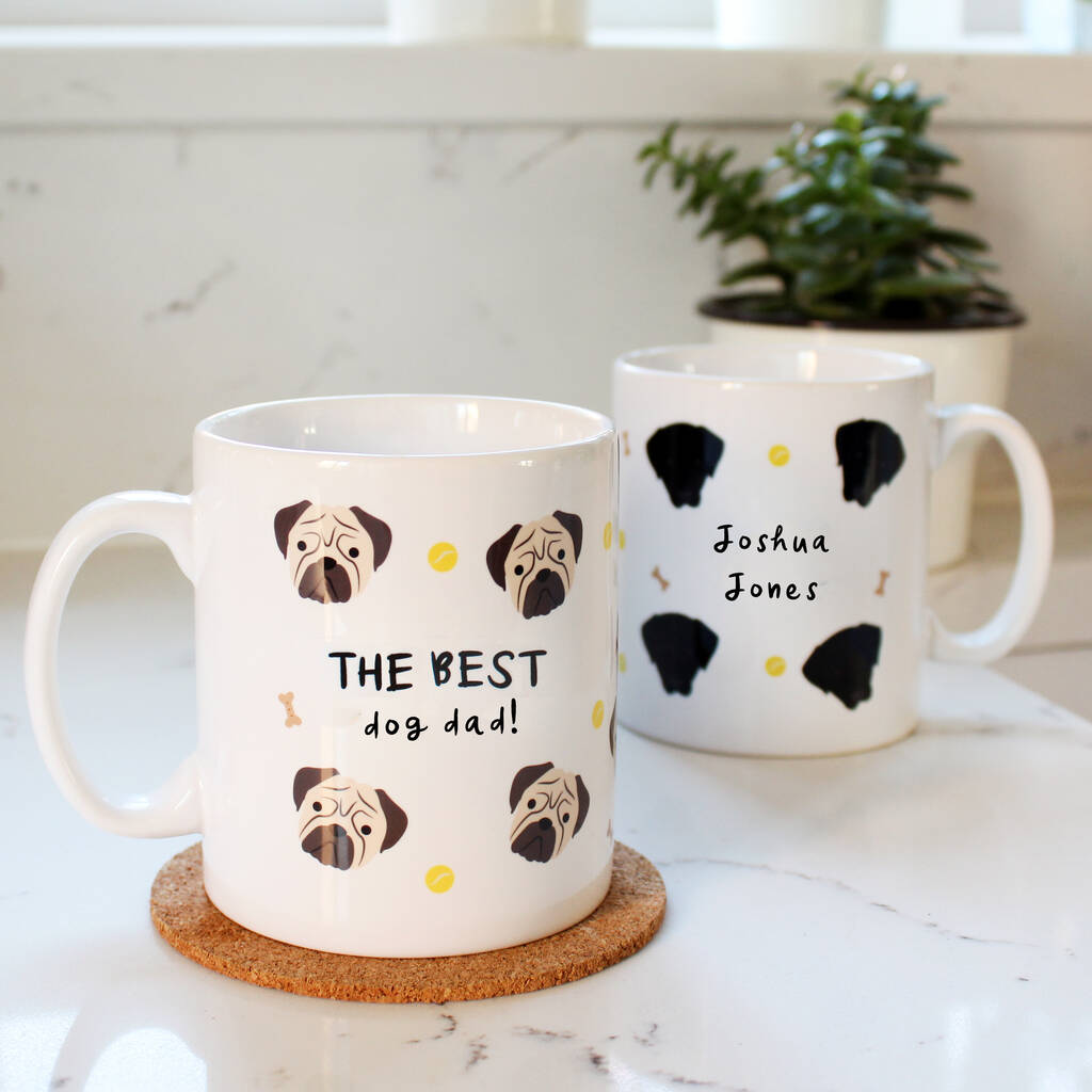 personalised 'best dog mum', mother's day mug by heather alstead design