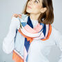 Personalised Colourful Geometric Print Scarf, thumbnail 3 of 7
