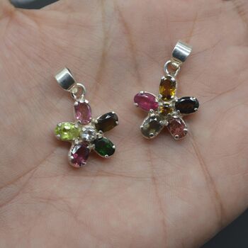 Tourmaline Silver Pendant Necklace: October Birthstone, 4 of 9