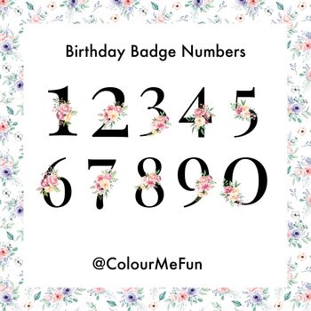 Personalised Floral Age Birthday Badge, 4 of 4