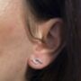 Sterling Silver Wave Studs, thumbnail 8 of 10