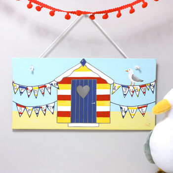 Personalised Family Beach Hut Canvas Sign, 5 of 11