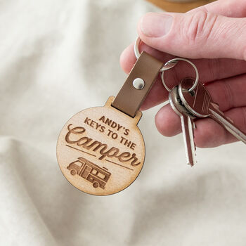 Vehicle Keys Engraved Wooden Keyring, 5 of 5