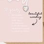 Sparkly Pearl Anniversary Heart Card, thumbnail 3 of 8