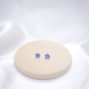Forget Me Not 925 Sterling Silver Stud Earrings, 11 of 11