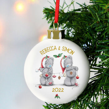 Personalised Me To You Christmas Couple's Bauble, 3 of 6