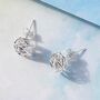 Intricately Woven Sterling Silver Nest Inspired Long Drop Earrings, thumbnail 3 of 11