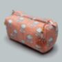 Clay Small Fan Flower Pattern Cotton Makeup Bag, thumbnail 3 of 5