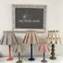Handmade Pleated Lampshade With Blue Ticking Fabric, thumbnail 4 of 4