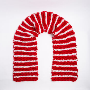 Candy Cane Scarf Knitting Kit, 6 of 10