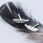 Feathers Appear When Angels Are Near Sterling Silver Earrings, thumbnail 3 of 7