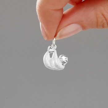 Sloth Silver Bracelet Charm Or Necklace, 4 of 9