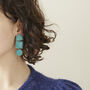 Fair Trade Eco Recycled Paper Chunky Dangle Earrings, thumbnail 8 of 12