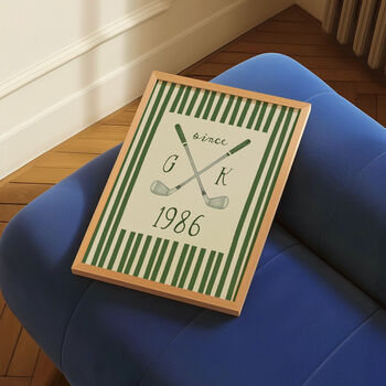 Personalised Golf Print Gift For Golfer, 11 of 11