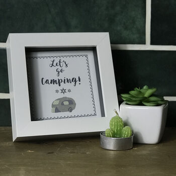 Caravan And Camping Quotation Framed Tile, 3 of 6