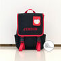Red Personalised Embroidered Kids Mini Dog Backpack, thumbnail 4 of 11