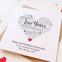 Personalised 4th Linen Wedding Anniversary Card, thumbnail 2 of 5