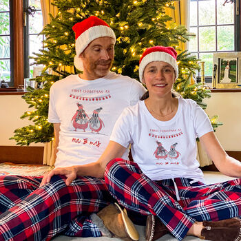 Personalised His And Hers Penguin Christmas Pyjamas, 2 of 5