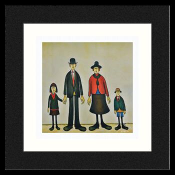 Framed 'Family Portrait' Print. Lowry Style, 2 of 4