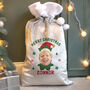 Personalised Photo Elf Christmas Sack For Children, thumbnail 2 of 4