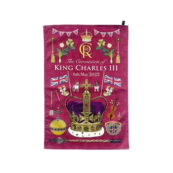 King Charles Coronation Set Of Two Tea Towels, 2 of 10