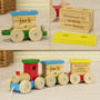 Personalised Name Star Wooden Toy Train, thumbnail 5 of 9