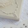 Sterling Silver Anklet, Cut Out Wing, thumbnail 2 of 3