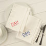 Personalised Organic Table Runner And Napkin Set, thumbnail 7 of 9