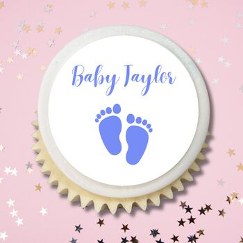 Personalised Baby Shower Edible Drink Toppers, 2 of 4