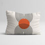Bauhaus Inspired Abstract Geometric Cushion Cover In Orange And Black, thumbnail 9 of 12