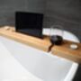 Oak Bath Caddy Or Bath Tray With iPad Stand, thumbnail 5 of 5
