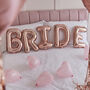 Rose Gold Bride And Heart Balloons Room Decorations Kit, thumbnail 2 of 3