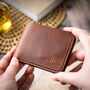 Personalised Classic Leather Bifold Wallet Six Slots, thumbnail 3 of 10