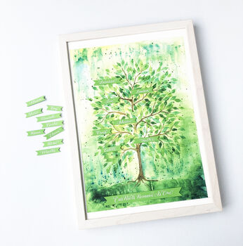 Finish At Home Personalised Family Tree Art Print, 2 of 7