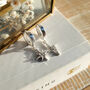 Sterling Silver Sparkle Cz Star Lightning Charm Huggie Hoop Earrings, thumbnail 4 of 8