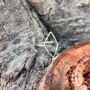 Leaf Outline Ring In Sterling Silver, thumbnail 7 of 7